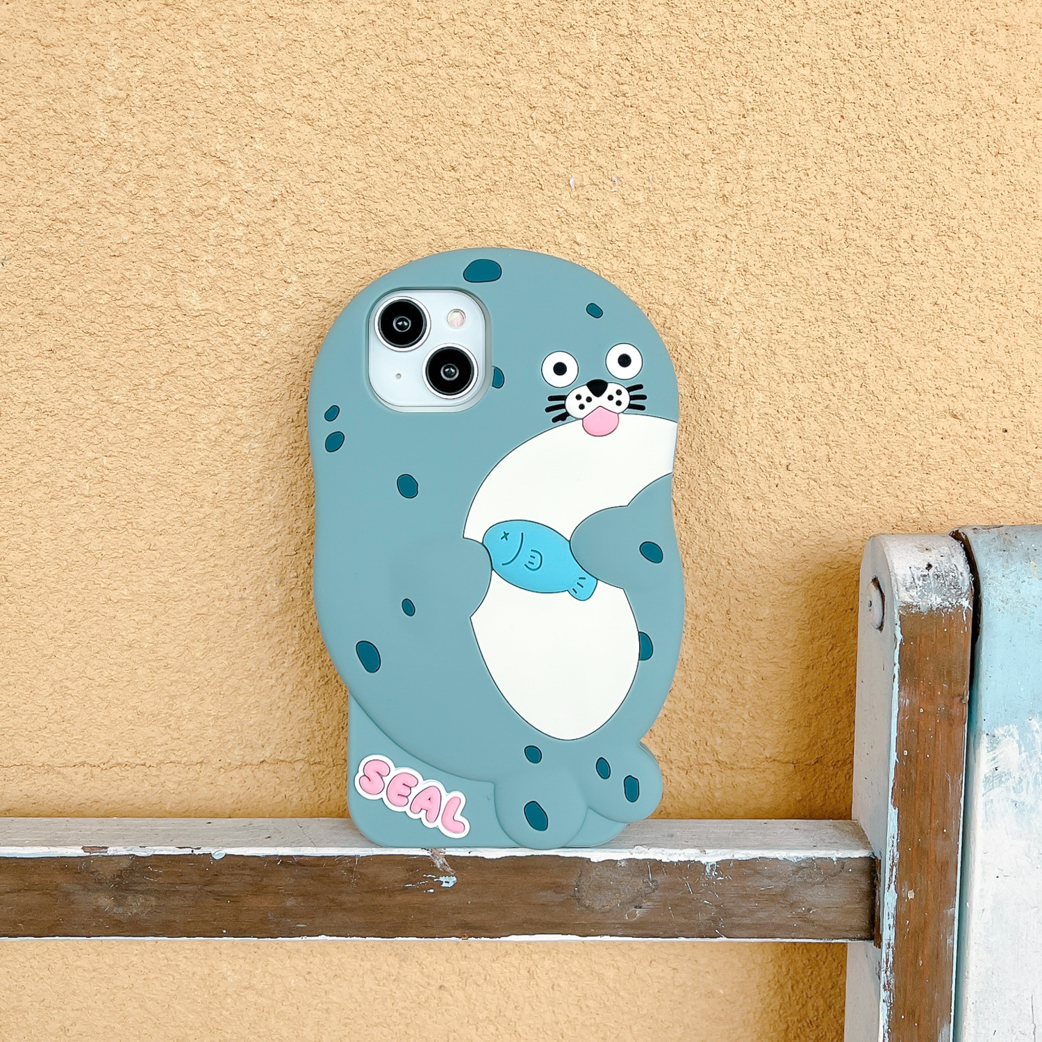 Picture of Creative cartoon three-dimensional seal iphone15promax Apple 14 mobile phone case for silicone new 13 soft