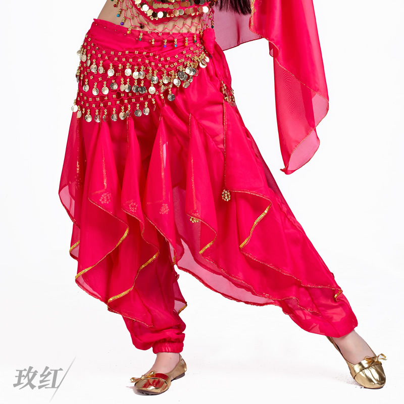 Picture of Belly Dance Clothing Chiffon Lantern Pants Dance Performance Underwear Swivel Pants Halloween Decorative Pants Tribal Dance Pants