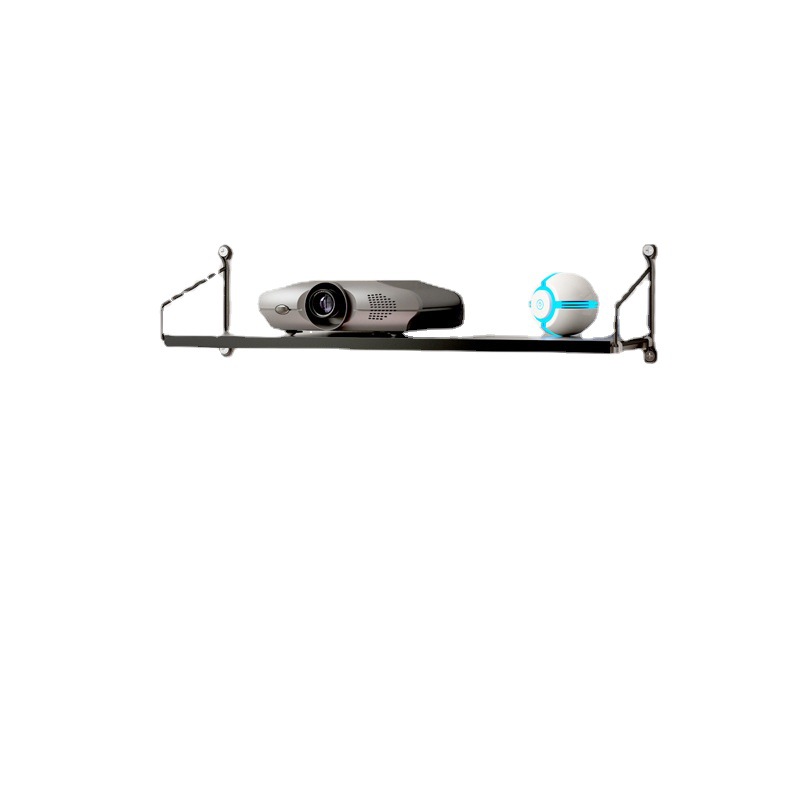 Picture of Punch-free Wall Storage Rack Bedside Projector Laminated Board Wall Hanging Board Living Room Wall Hanging Board