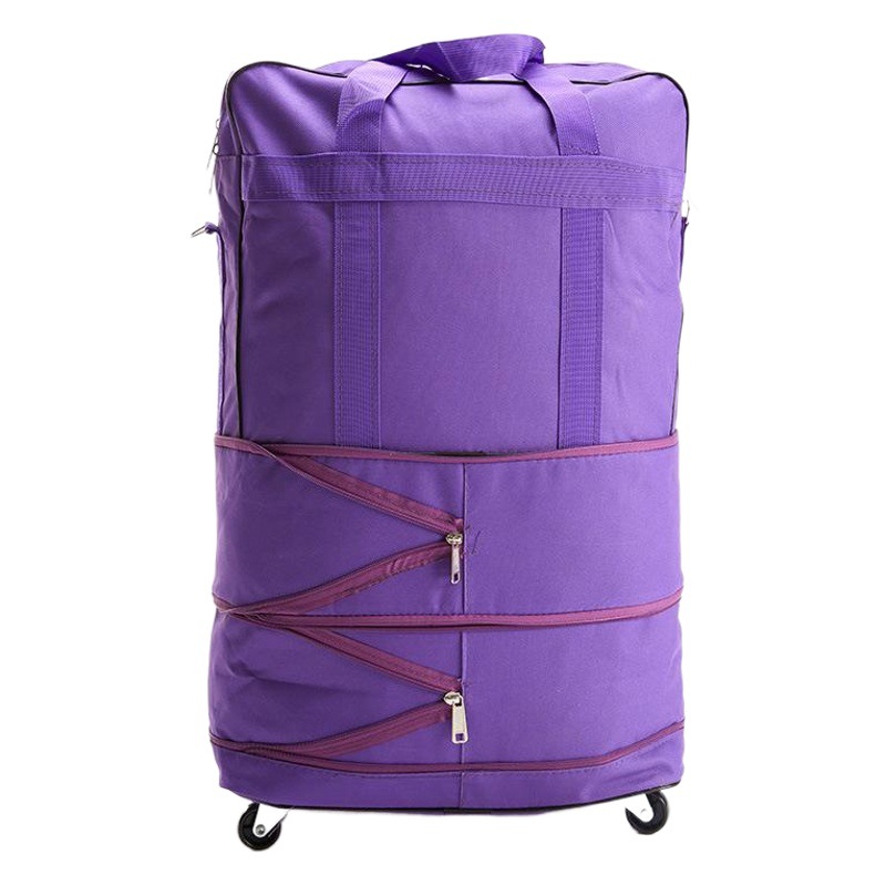 24-inch Upgraded Universal Wheel Aviation Shipping Bag Large Capacity Telescopic Folding Wheel Bag Overseas Moving Travel Bag