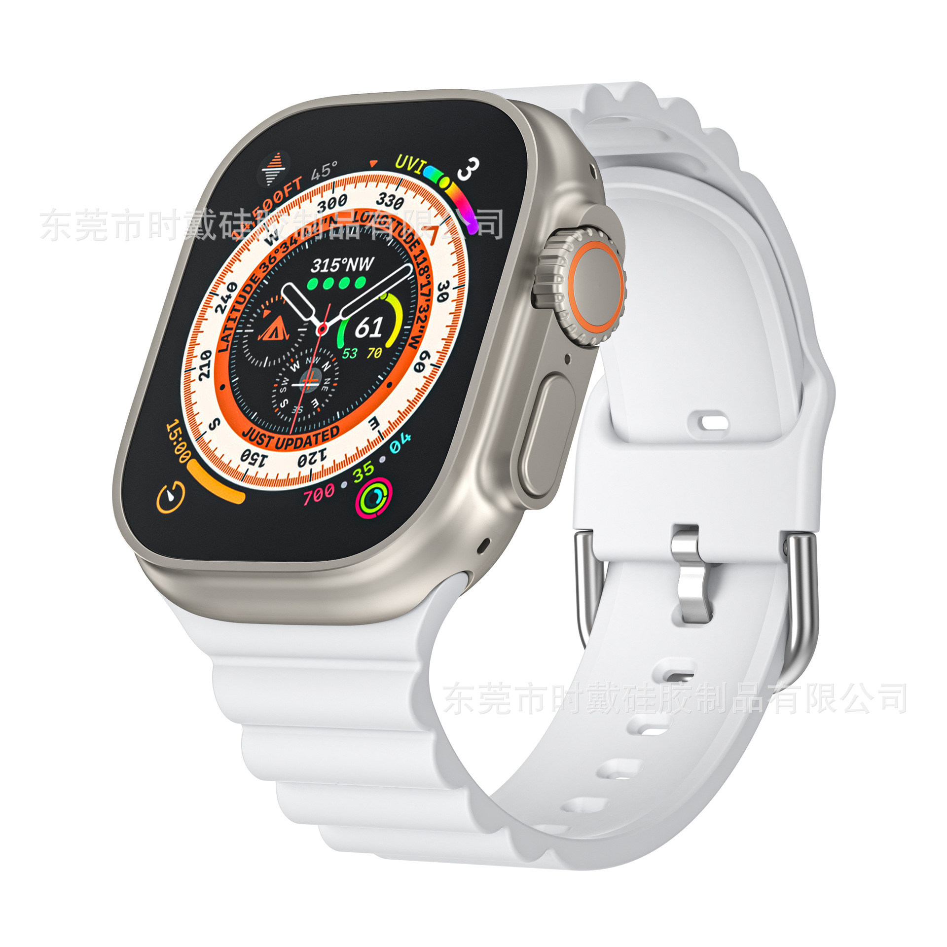 Picture of Suitable for Apple Watch8/7/6/5/4/Ultra/Se Pure Color Silicone iWatch Strap