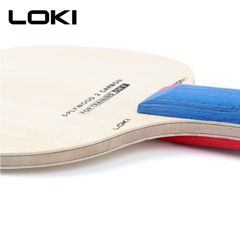 Picture of LOKI Raytheon Ruilong 1 Carbon Table Tennis Baseboard Racket Straight Rack for Students Beginners Training