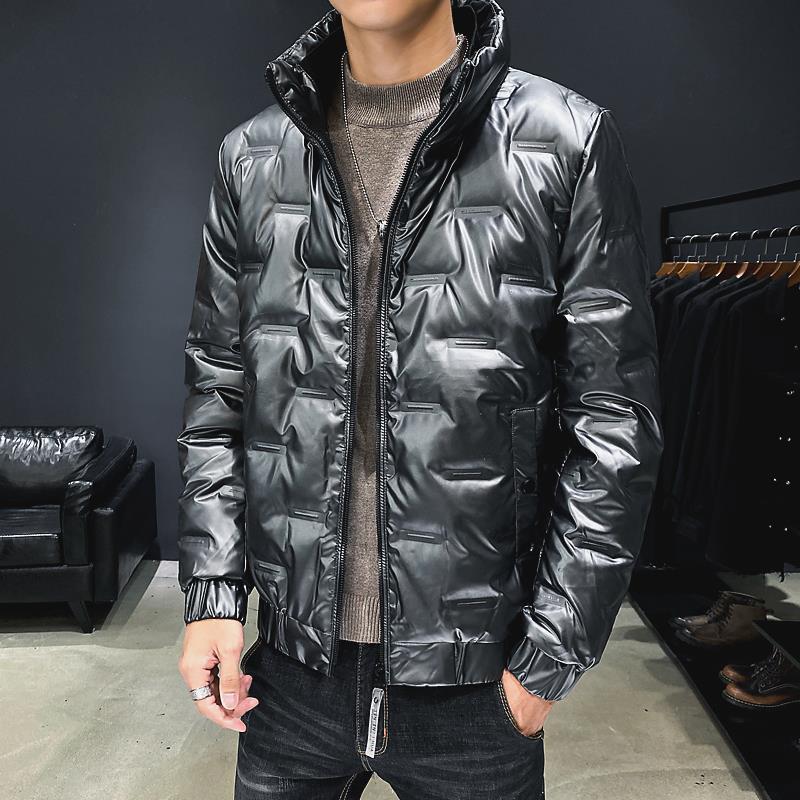 Picture of Vertical collar bright down cotton-padded jacket men's 2023 net red cotton-padded jacket short light tide brand winter coat