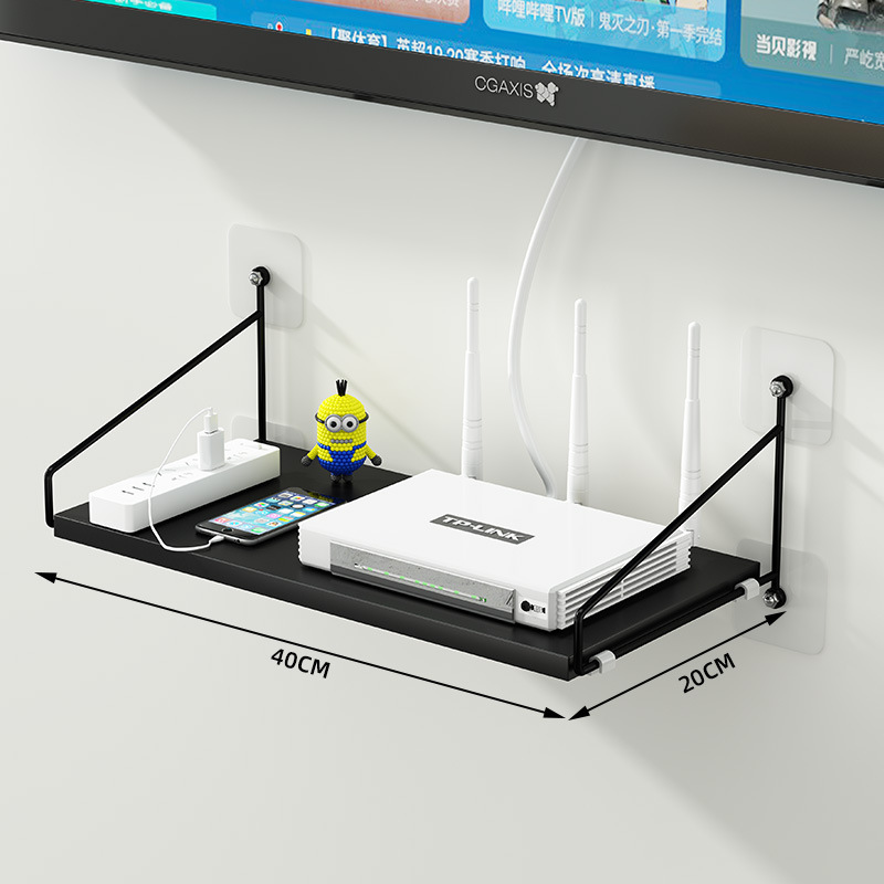 Picture of Cross-Border Wholesale Router Storage Rack for Tv Set-Top Boxes, Wall-Mounted Wifi Storage Rack Without Drilling