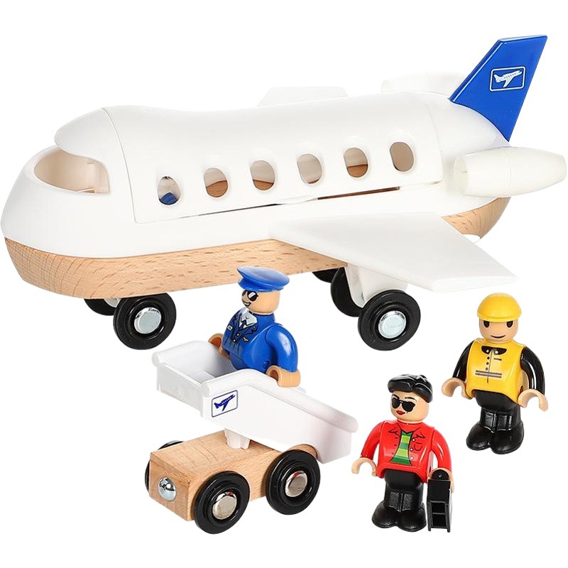 Wooden Thomas the Tank Engine Track Scene Accessories Large Aircraft Set with Villain Luggage