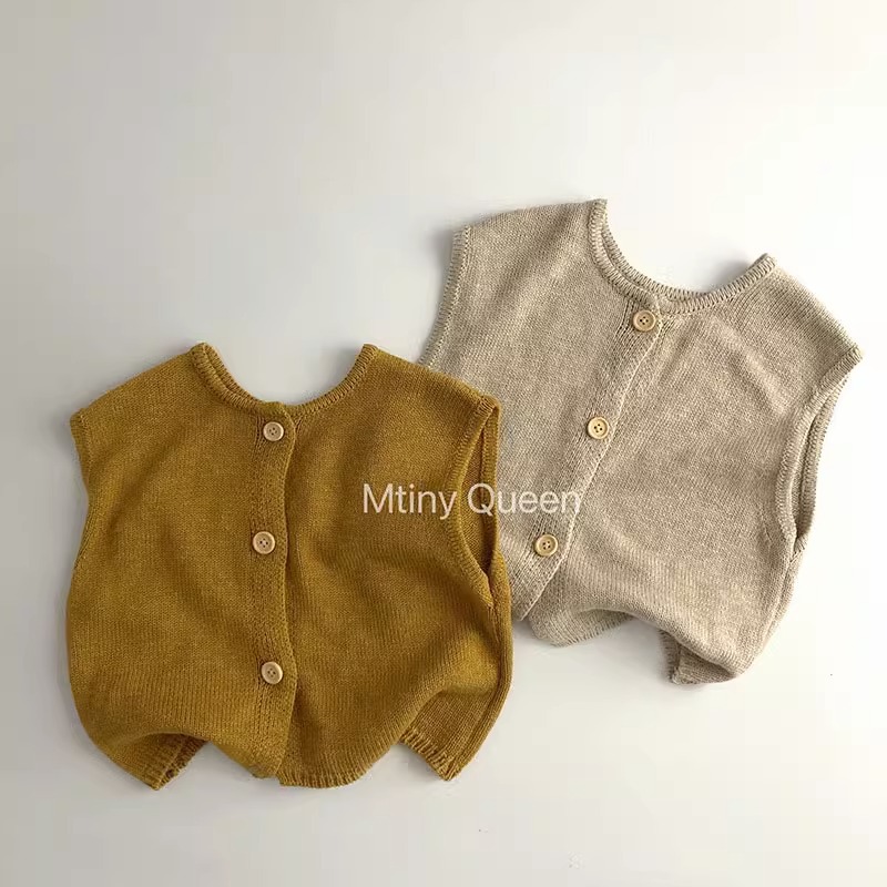 Picture of Children's Wear Children's Vest Spring and Autumn Trendy Sweater Cardigan for Boys and Girls Korean-style 3-year-old Baby Knitted All-match Waistcoat