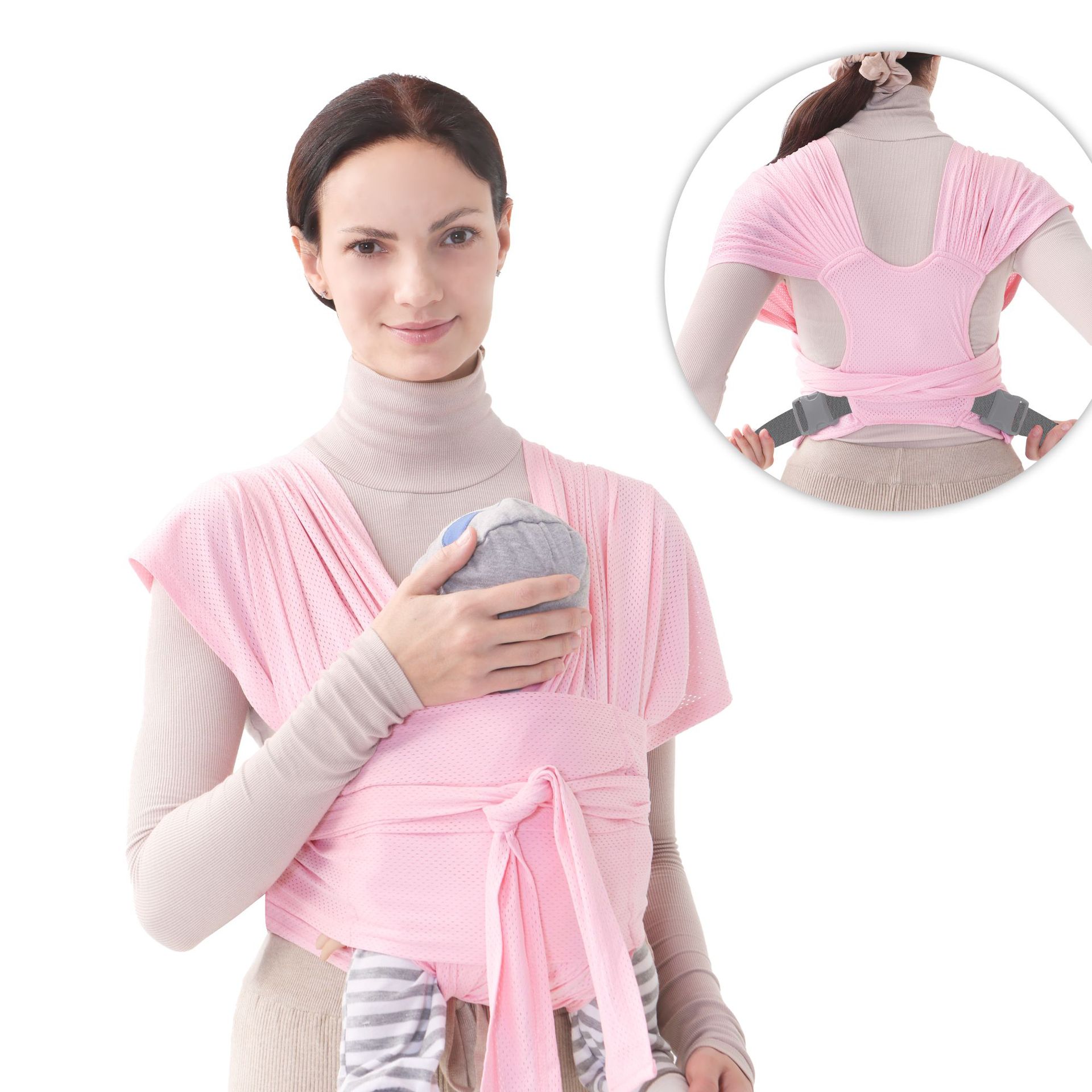 Picture of Baby Scarf Scarf Scarf Baby Scarf Cotton Mesh Breathable free size Adjustable Cross-border Supply for Mother and Child Amazon