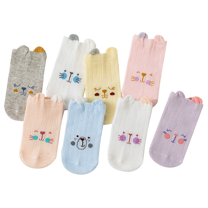 Picture of 2023 baby socks spring and autumn newborn baby socks 0 to 3 years old combed cotton class a boys and girls socks wholesale