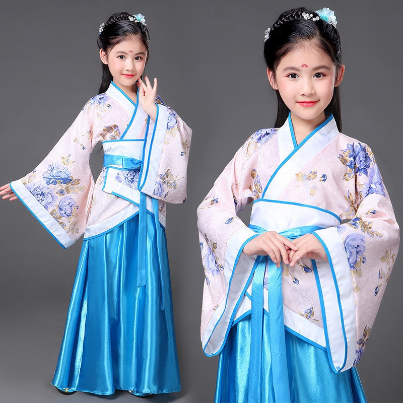 Picture of Children's Ancient Costume Fairy Dress Hanfu Princess Imperial Concubine Improved Little Girl Photo Studio Performance Photo Dance Performance Costume