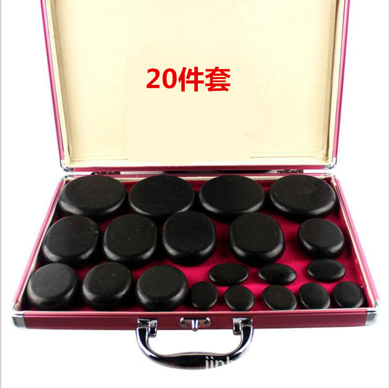 Picture of Jinbolan SPA volcanic energy stone heating box set of 16 pieces automatic constant temperature hot stone set massage Stone