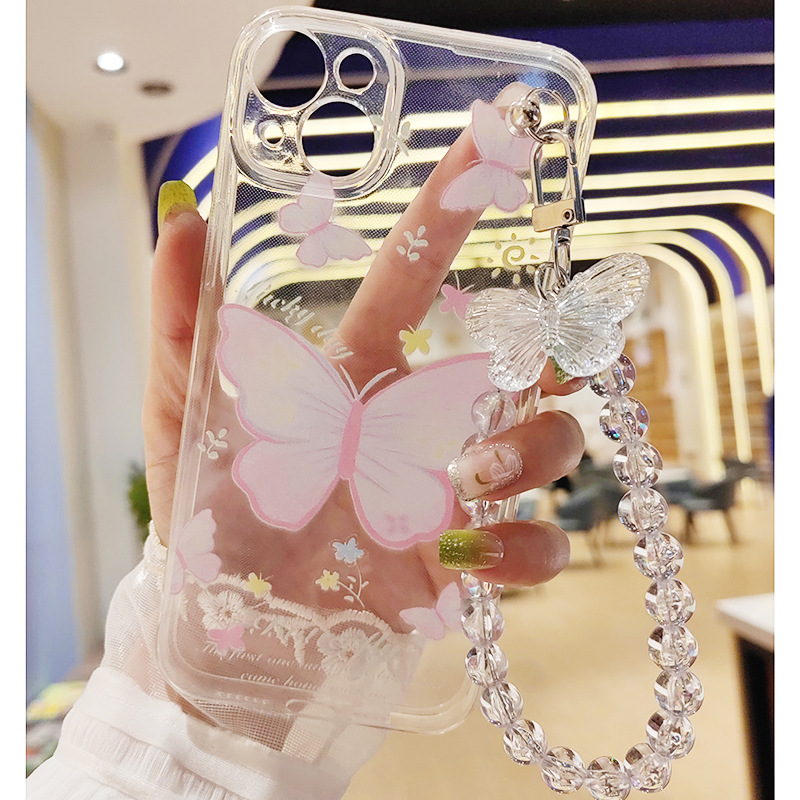 Picture of Applicable Red Rice Butterfly Bracelet Jewelry Transparent Soft Shell