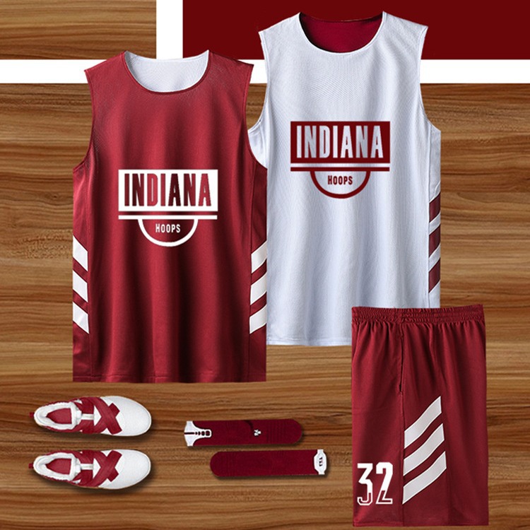 Double-sided Basketball Suit suit Men's Mesh Breathable Competition Suit Group Buying Children's Personalized Jersey Printing Printing