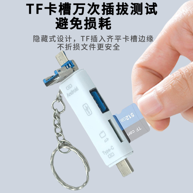 Picture of Five-in-one OTG card reader Type-c micro USB interface for TF card U disk mobile phone computer notebook