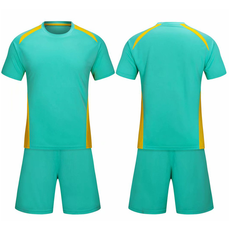 Picture of Wholesale football suit set adult children light board Football suit breathable sweat-absorbent printing number training match ball suit spot