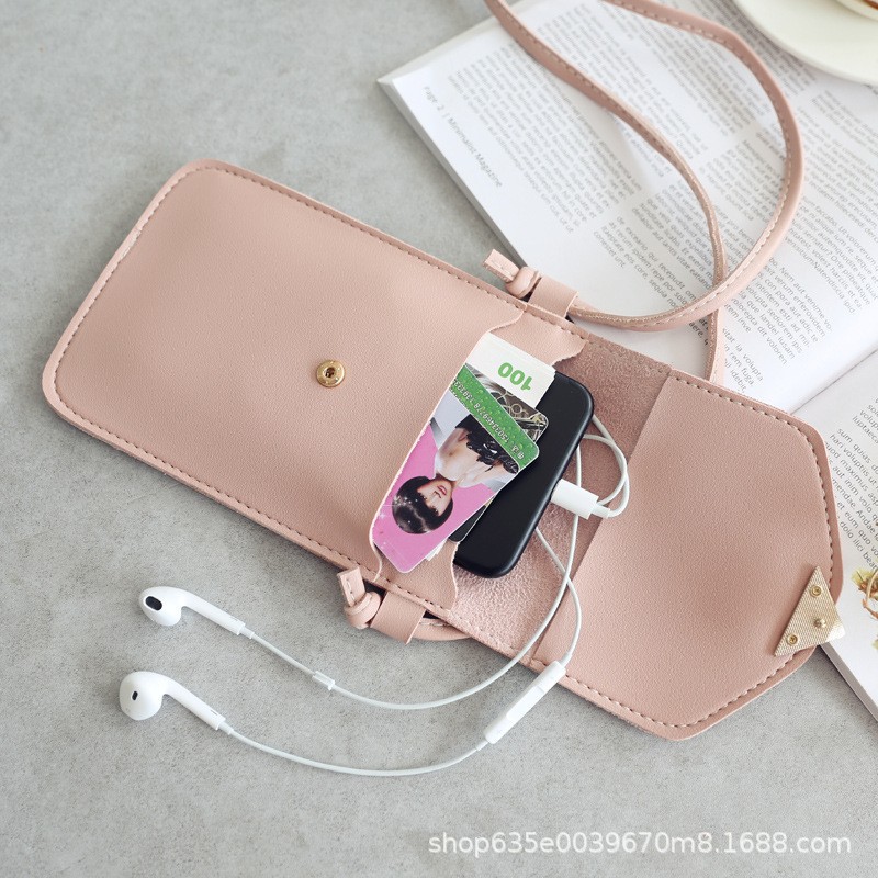 Picture of New Style Simple Mini Crossbody Women's Bag Love Waterproof Buckle Coin Purse Transparent PVC Touch Screen Mobile Phone Bag