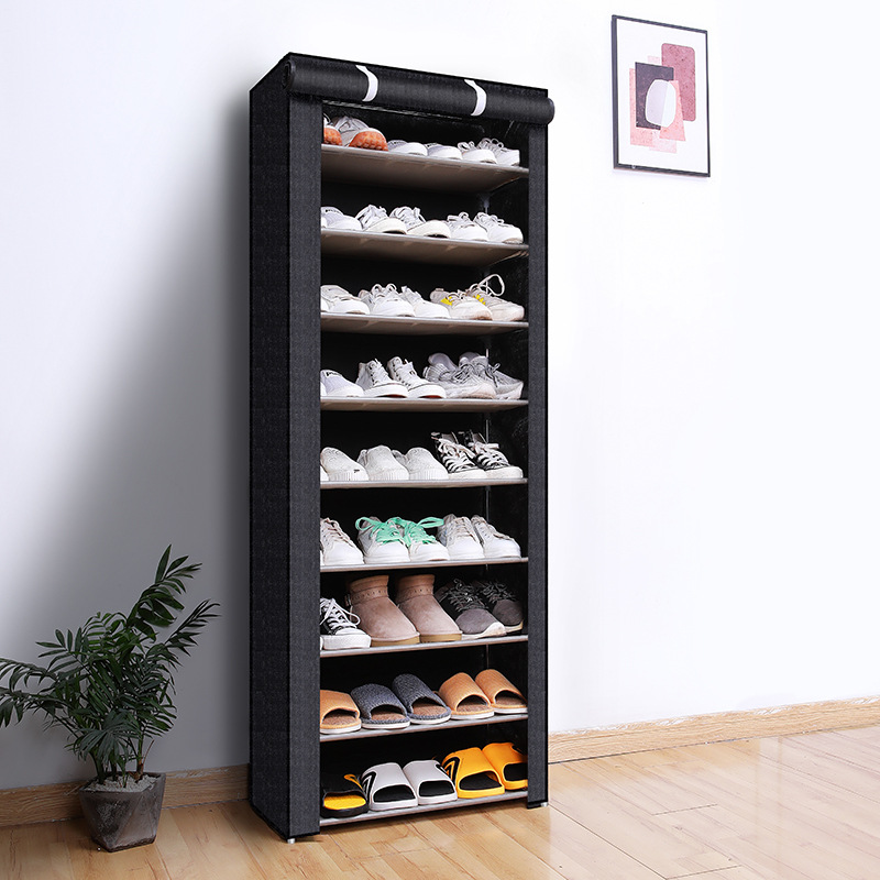 Picture of Simple Shoe Rack Multi-layer Steel Pipe Assembly Dustproof Shoe Cabinet Student Dormitory Home Storage Cabinet Economical Shoe Cabinet Shoe Rack