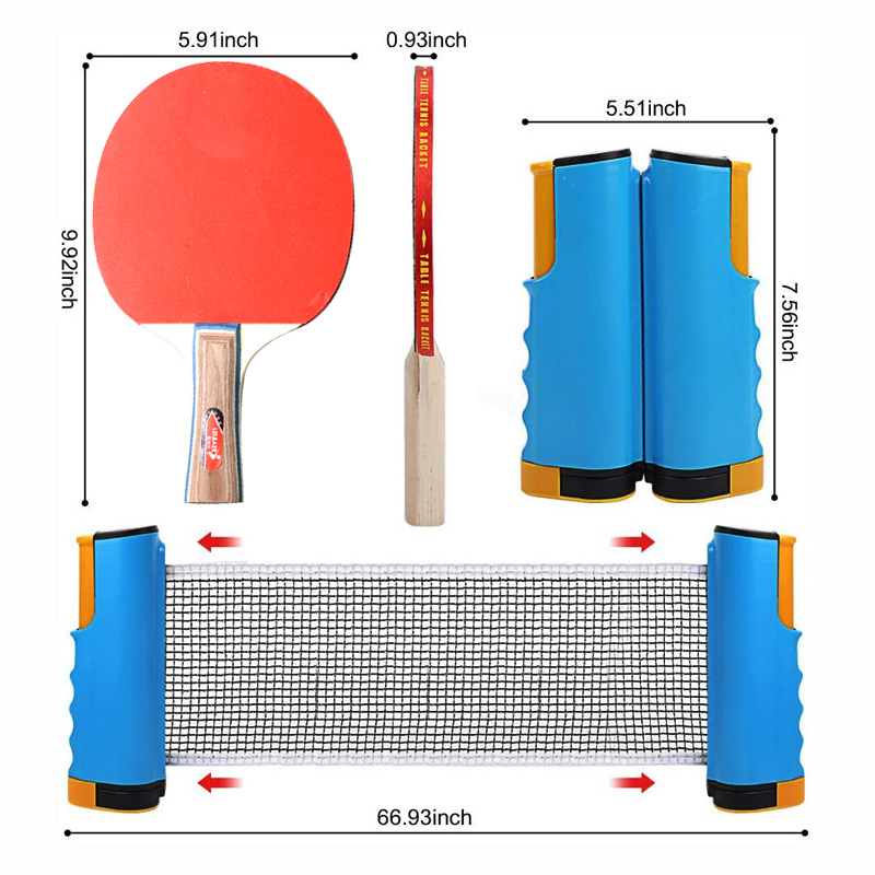 Picture of Cross-border hot sale REGAIL boxed table tennis telescopic net set 2-beat 4-ball table tennis racket Net Set