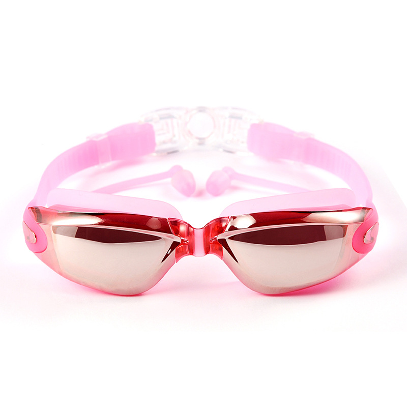 Picture of Waterproof anti-fog HD pink swimming goggles women swimming glasses myopia optional men's equipment diving goggles swimming goggles wholesale