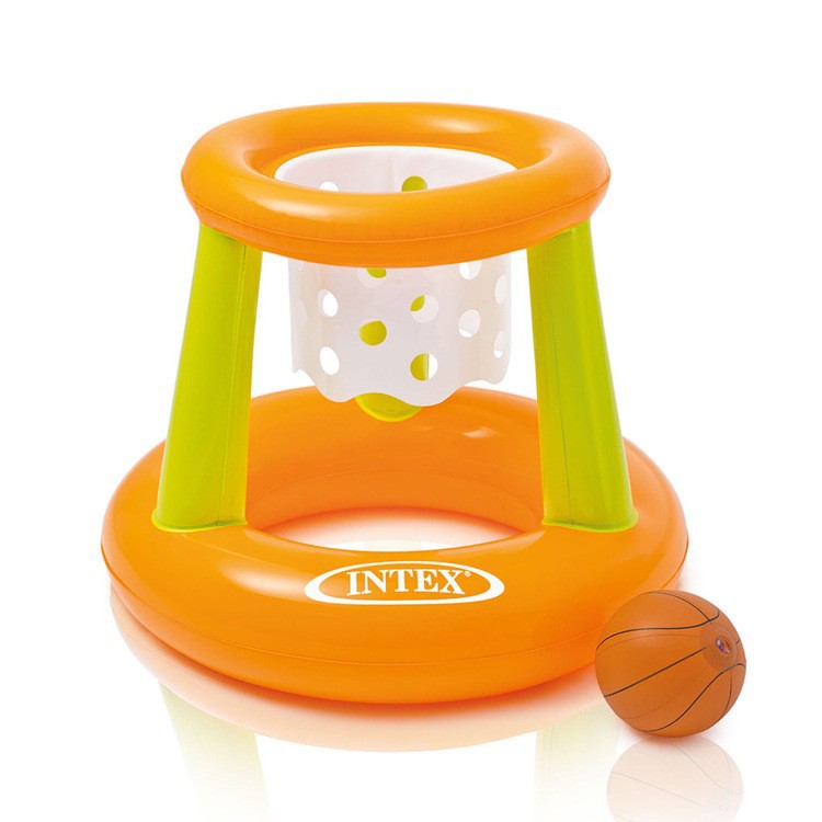 Picture of Boys and girls baby swimming pool water supplies inflatable basketball stand children's water interactive shooting football door game disc