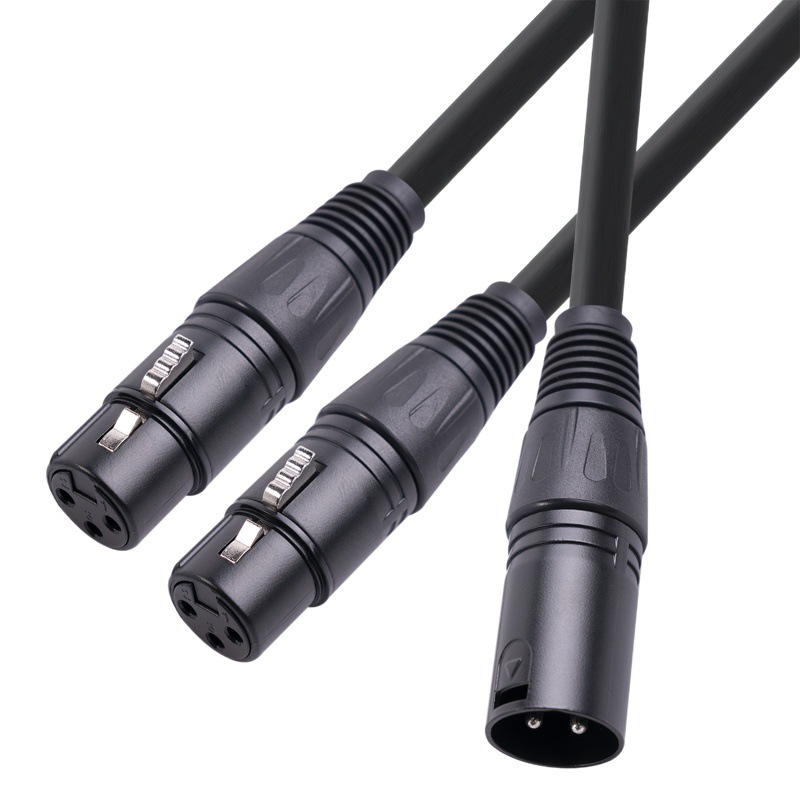 0.5 m Shielded Wire Metal Head Three Core Balance Carnong One Rotary Two Mother XLR One Tow Two Mixer Audio Line
