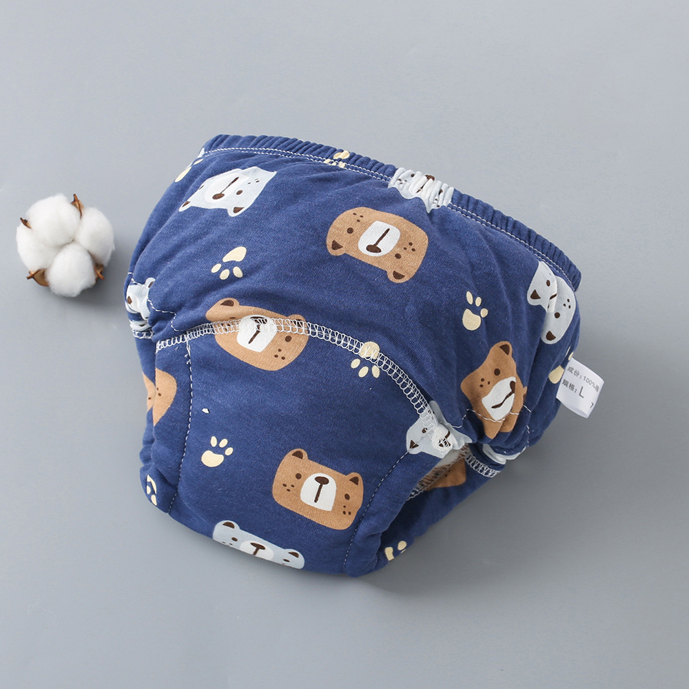 Picture of Baby Training Pants Washable 6-Layer Gauze Diaper Bag Learning Pants Baby Cloth Diaper Pants Breathable Diaper Pants Spring and Summer