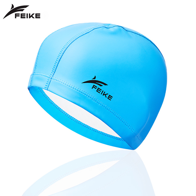 Picture of High-End Pu Cloth Hot Spring Swimming Cap for Men and Women Pure Color Swimming Cap Zipper Bag High-End Swimming Cap Adult Swimming Cap Wholesale