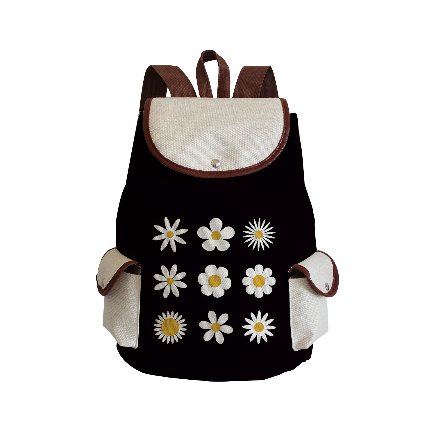 Picture of Factory direct plant flower printing bag large capacity campus students can print logo all-match classic backpack
