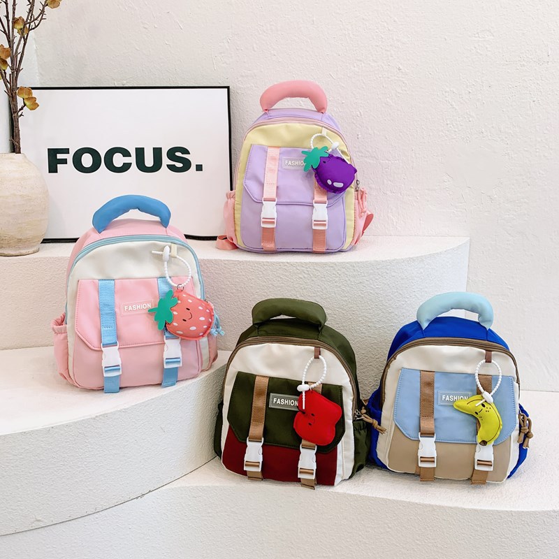 2024 New Children's Schoolbag Kindergarten Baby's Trendy Colored Casual Backpack Boys and Girls Fashion Backpack
