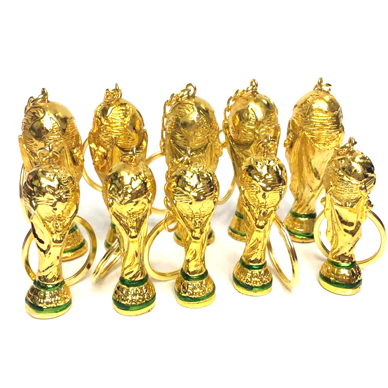 In stock 6cm Hercules World Cup football fans supplies souvenir gift resin trophy keychain pendant