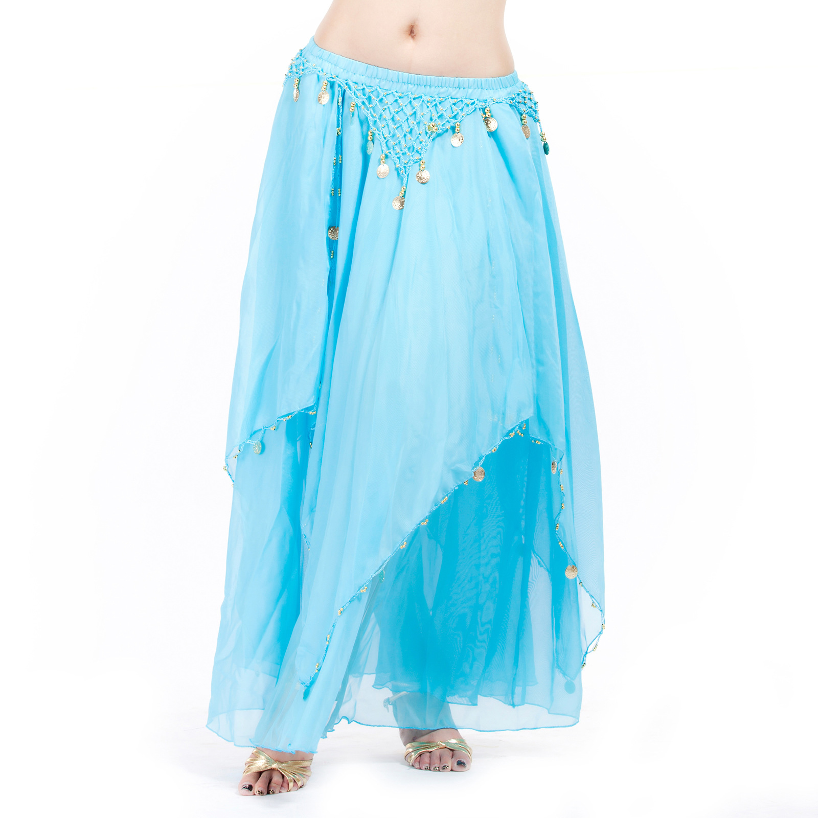 Picture of Less cloth chiffon long gauze skirt selection quality affordable belly dance skirt source factory primary supply