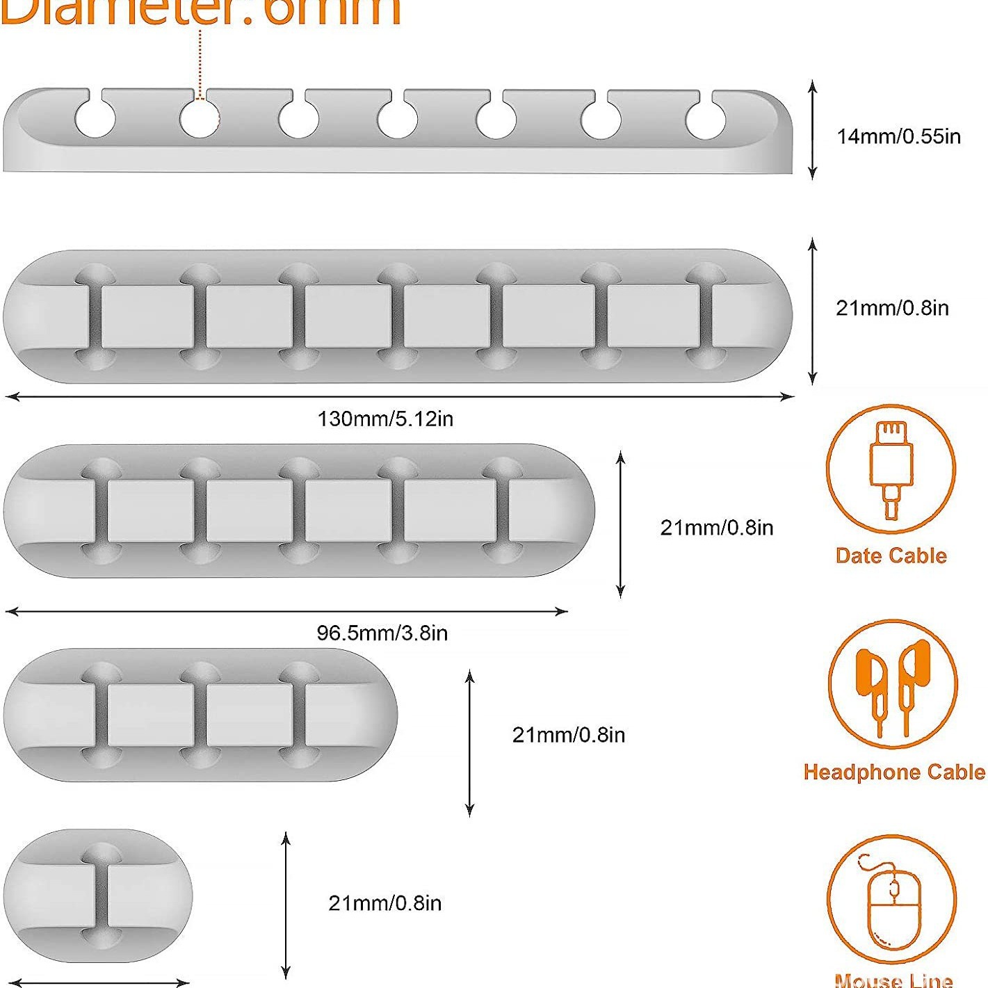 Picture of @@@@ New Desktop Charging Data Cable Holder Multi-port Creative Storage Wire Silicone Organizer Collector