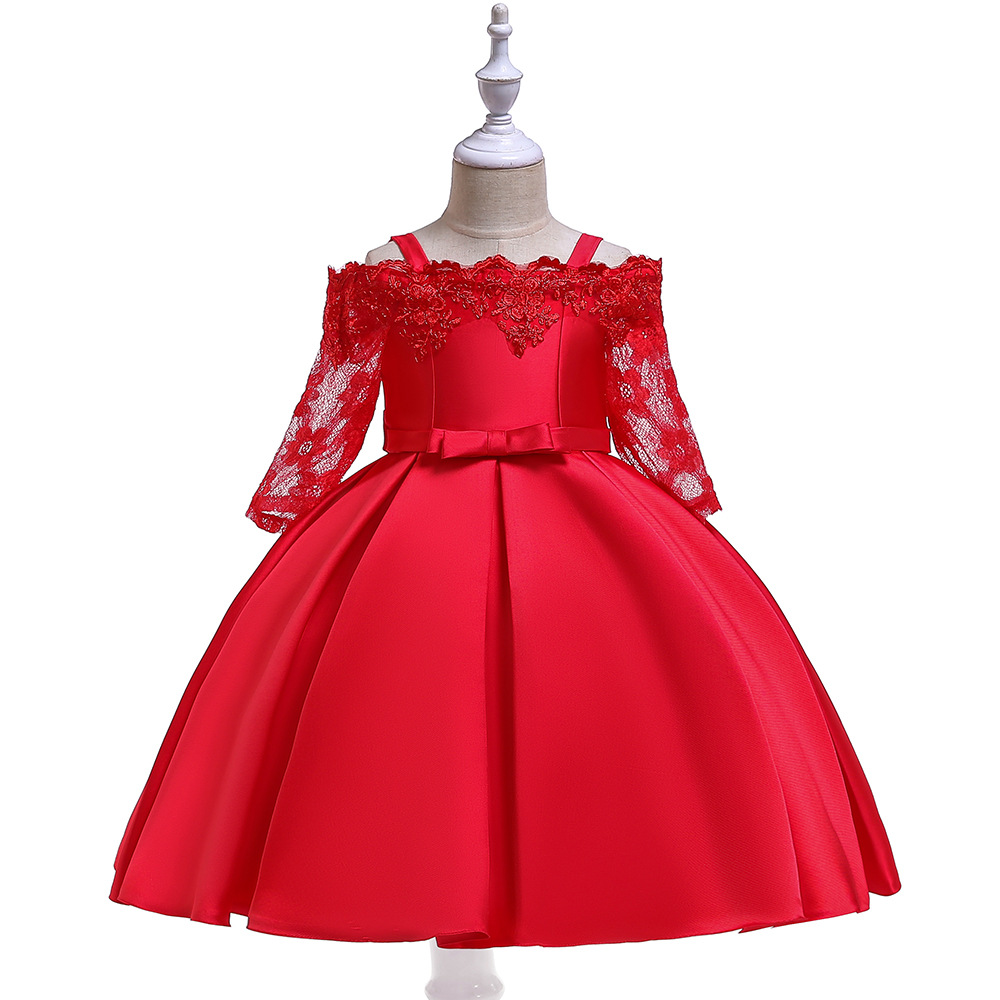 Picture of 2025 New Wedding Dress Tutu Skirt Birthday Party Piano Performance Dress Wedding Dress Girls Dress