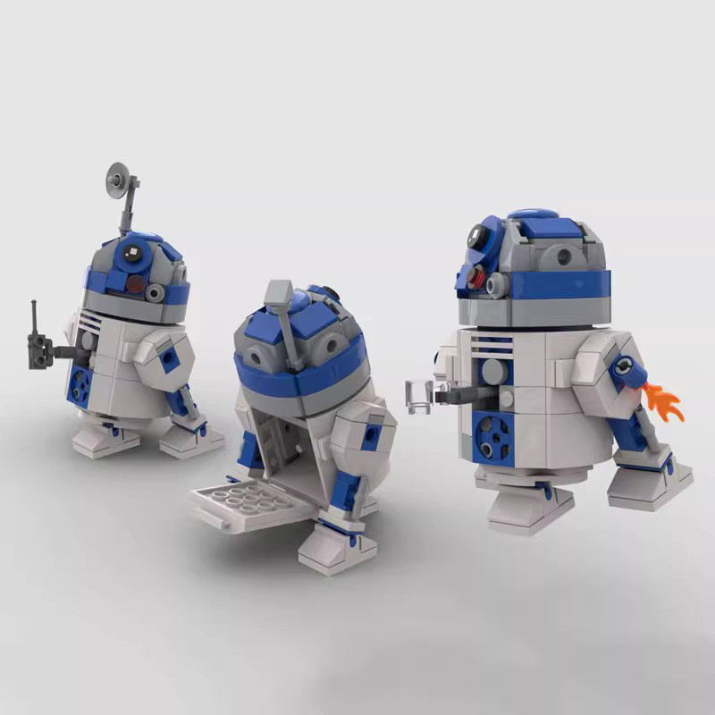 Picture of MOC domestic building blocks puzzle assembling 48008 robot R2-D2 assembling building blocks suit Star Wars series