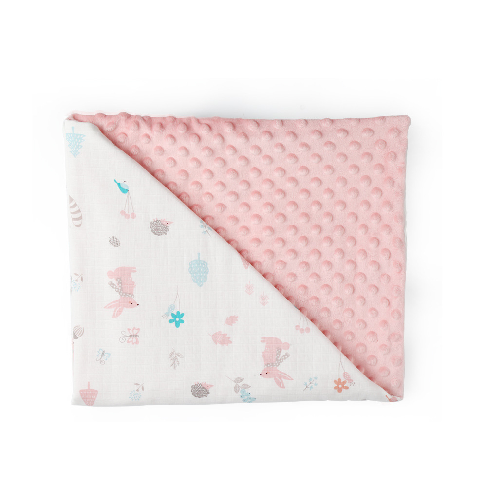 Picture of Yinxiuli 4-layer thickened gauze breathable stroller baby blanket children's pacifying peas blanket cartoon blanket cross-border