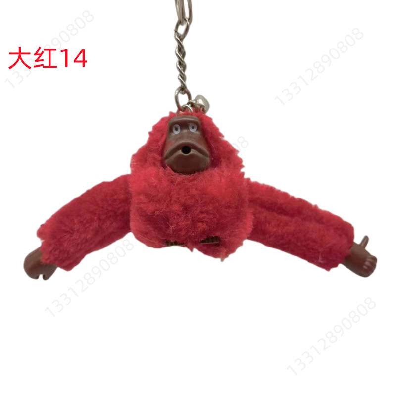 Picture of Plush Toy Long Arm Monkey Bag Pendant Plush Doll Keychain Cute Doll Orangutan Animal Key Ring