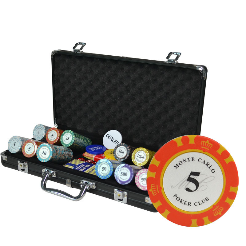 Chips 14g Crown Clay Baile Texas Hold'em Poker Chips Coin Mahjong Chips Coin Portable Aluminum Box Set
