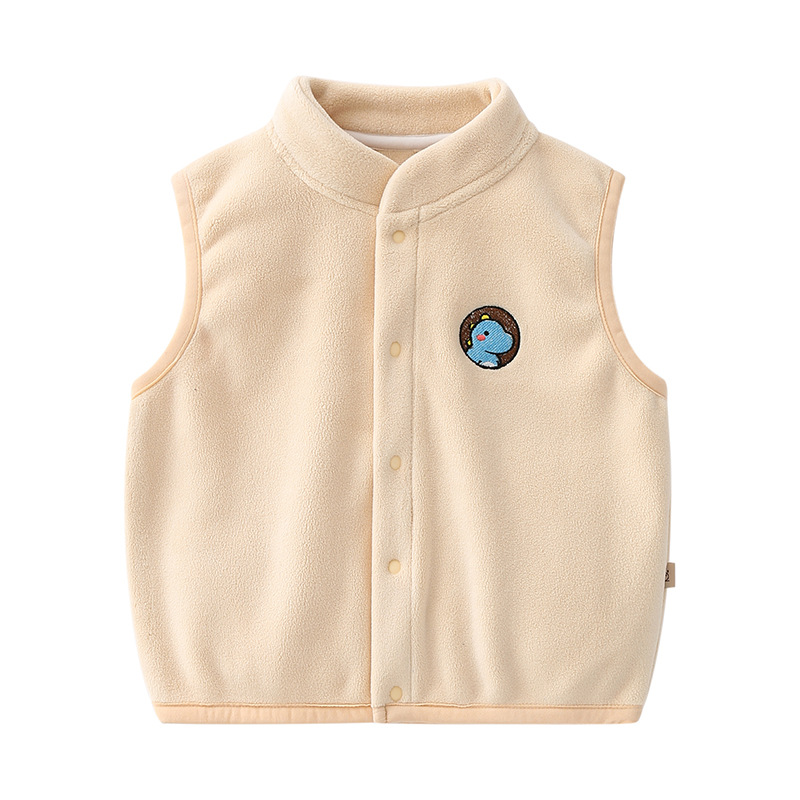 Picture of Men's and women's baby vest inside and outside wear vest polar fleece double-sided fleece-lined waistcoat thickened autumn and winter children's warm vest
