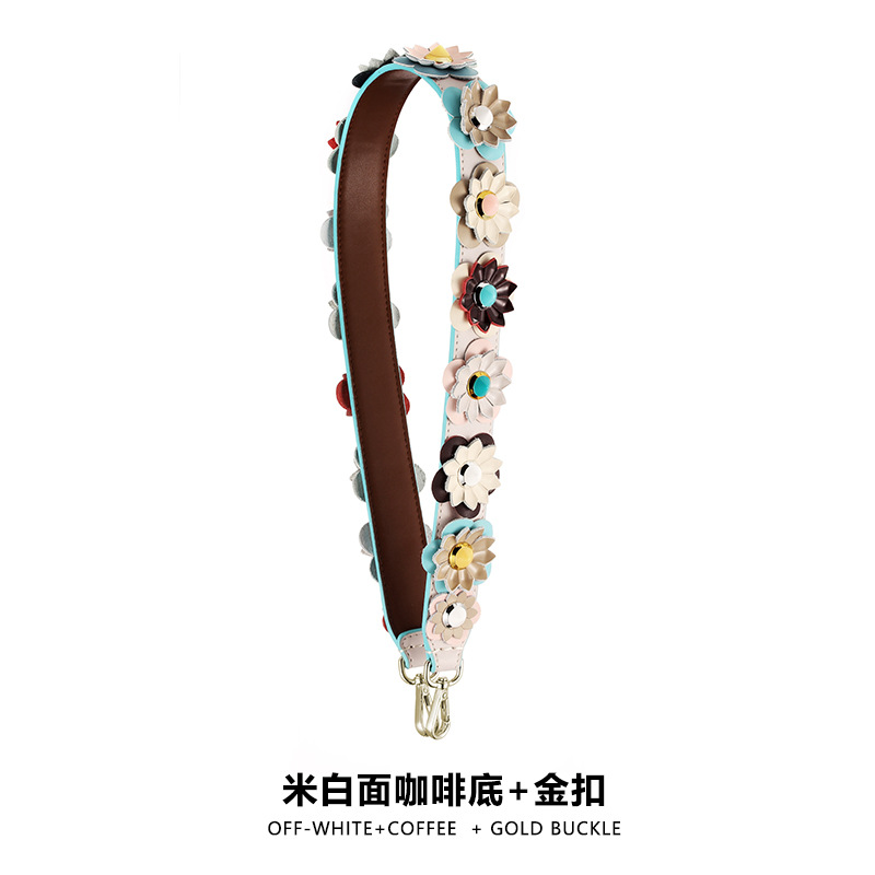 Picture of Mahuangshi MHS-E-2 Three-dimensional Flower Shoulder Strap Cowhide Wide Shoulder Strap Suitable for F Di Bag Replacement Strap Single Shoulder