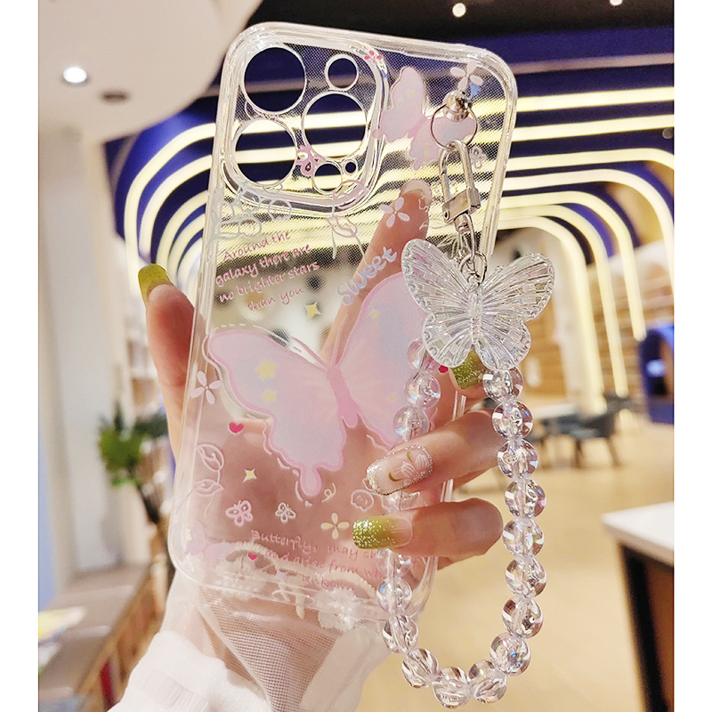 Picture of Applicable Red Rice Butterfly Bracelet Jewelry Transparent Soft Shell