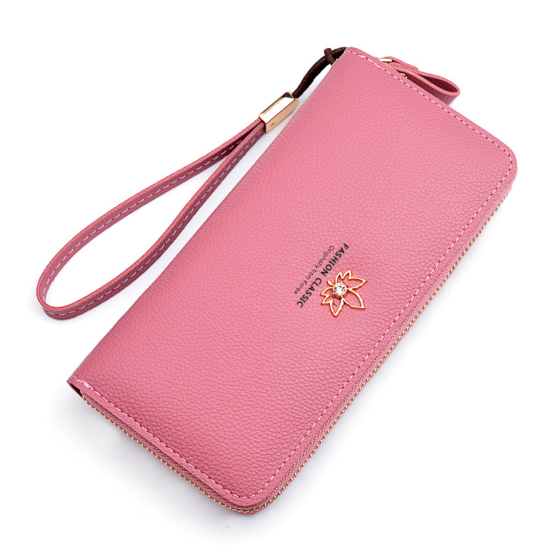 Picture of New Women's Wallet Women's Long Zipper Clutch Bag Women's Fashionable Simple Large Capacity Litchi Pattern Wallet Phone Bag