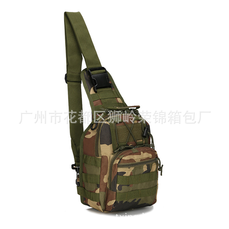 Picture of Factory Spot Canvas Riding Bag Camouflage Outdoor Sports Small Chest Hanging Bag Single Shoulder Crossbody Outdoor Tactical Chest Bag