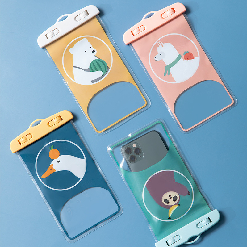 Picture of Touchscreen swimming waterproof mobile phone bag outdoor water sports sealed mobile phone waterproof bag wholesale
