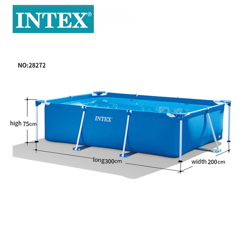 Picture of INTEX swimming pool square bracket pool round bracket pool family outdoor private large play pool