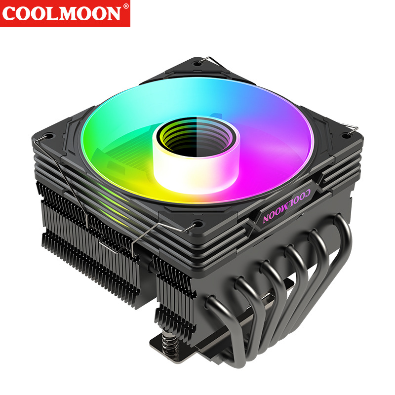 Picture of Cool Month T600 Six Copper Tube Fan Desktop Computer 6 Heat Pipe Temperature Control Downward Pressure 2011 Platform Cpu Radiator