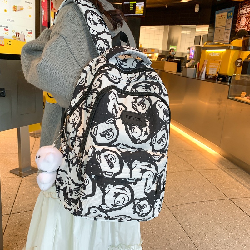Picture of Junior high school student large capacity backpack cartoon high-looking high school student schoolbag all-matching Rui camp computer backpack men