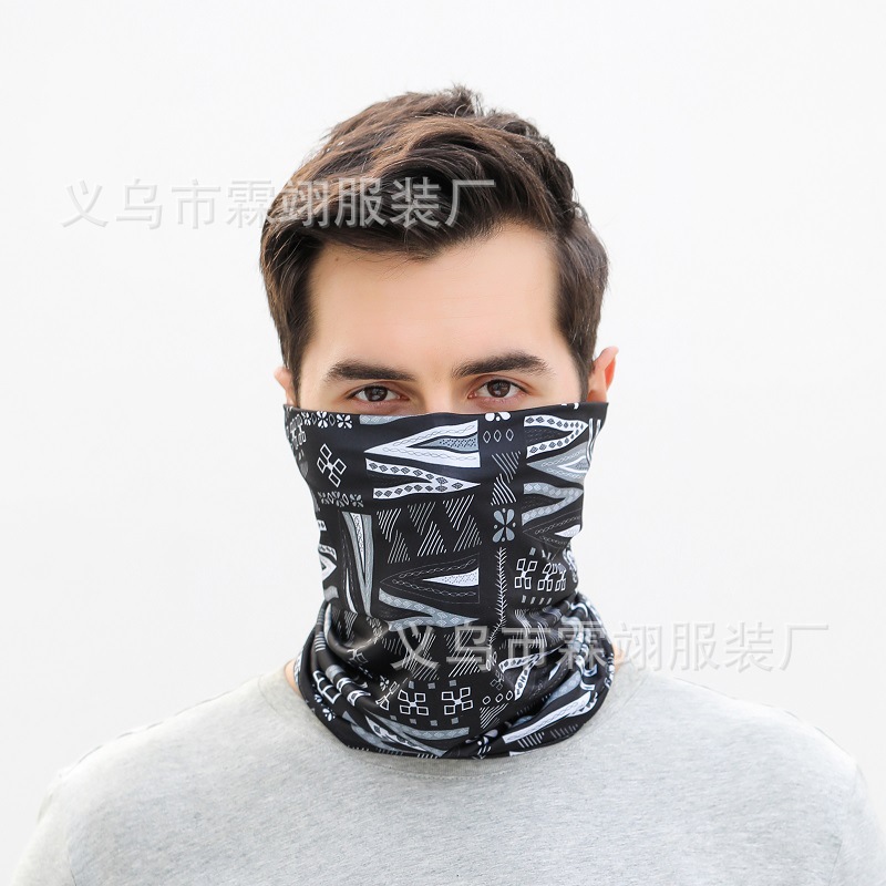 Picture of Sunscreen Mask Ice Silk Scarf Set Men's Headband Neck Protection Neck Summer Fishing Magic Riding Face Face Face Thin