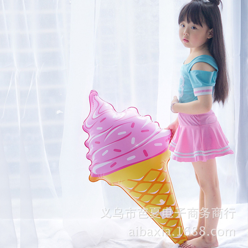 Picture of Wholesale inflatable ice cream water inflatable toy swimming ring European and American star concave shaped artifact swimming ring in stock
