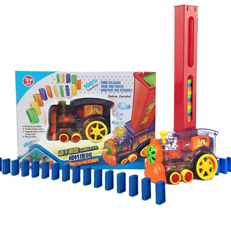 Picture of Cross-Border Specially Designed for Dominoes, Kidsren's Automatic Signs, Electric Train Toys, 80 Bone Signs