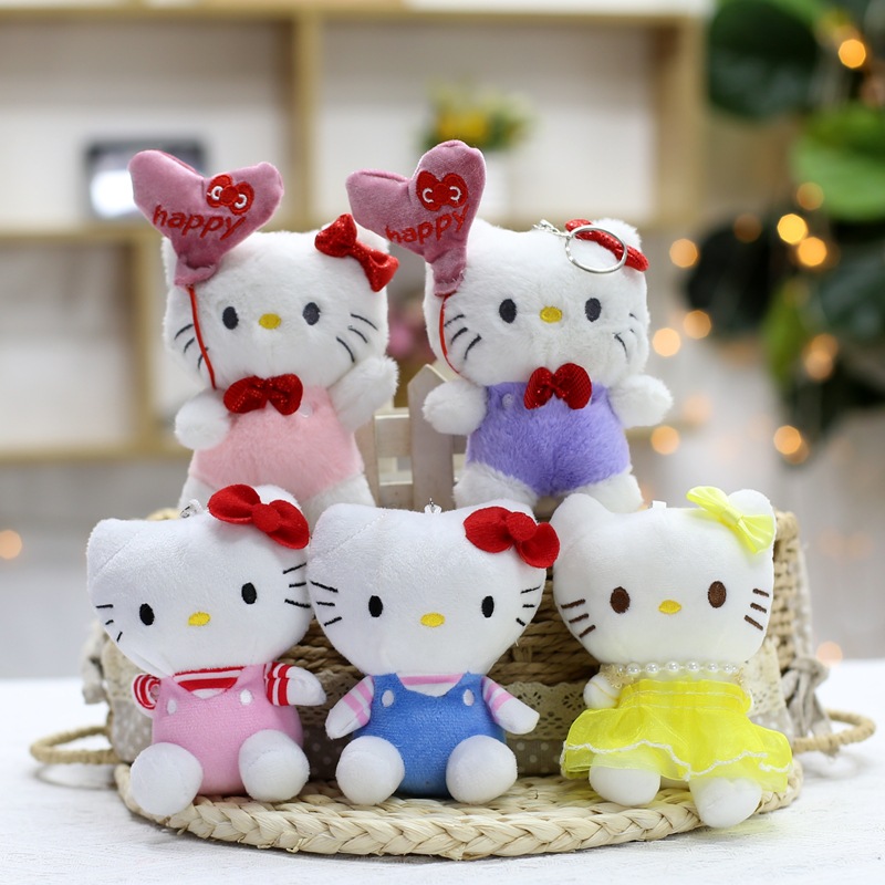 Cute Internet Celebrity Kitten Pendant Plush Toy Doll Kt Cat Doll Bag Pendant Keychain Cloth Doll