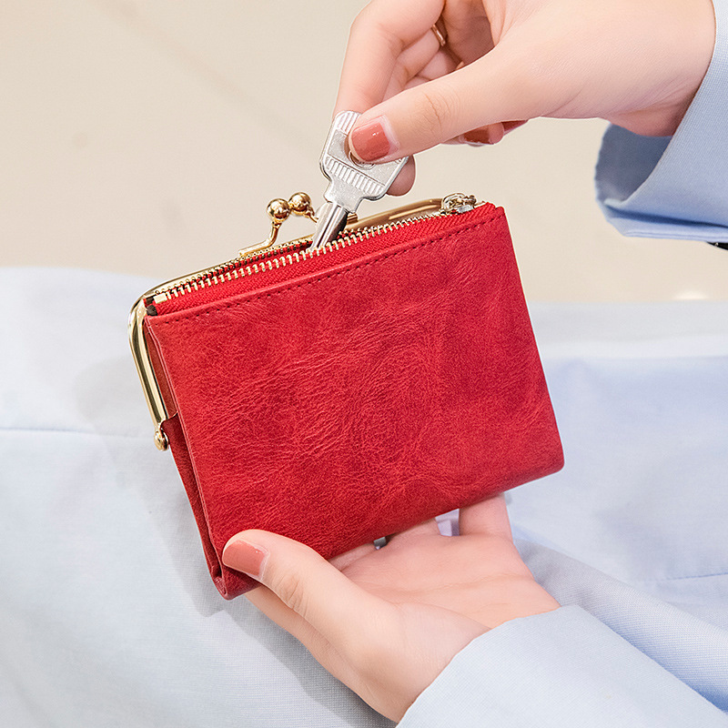 Picture of Cross-Border short wallet women's 2023 new clip coin purse retro multi-functional folding wallet card bag for women